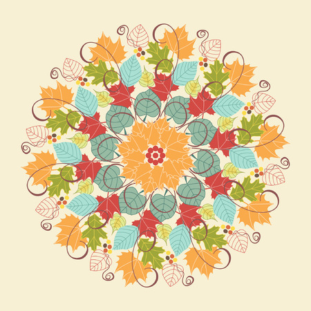 Autumn abstract leaf backgroundのイラスト素材