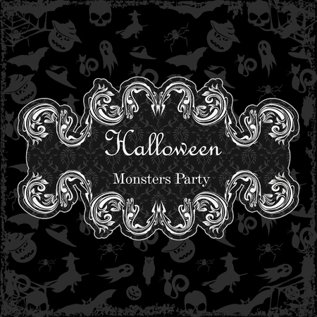 Halloween vector cardのイラスト素材