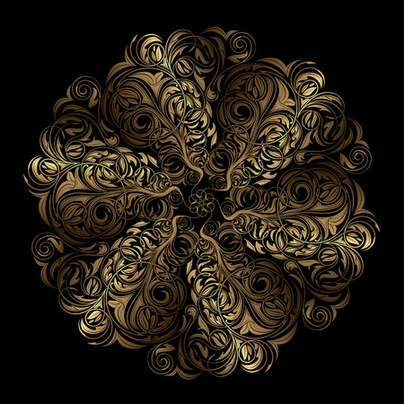 ornamental round lace patternのイラスト素材