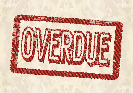 Overdue rubber stampのイラスト素材