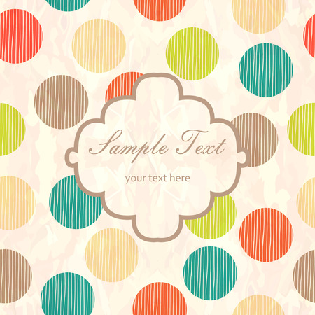 Colorful retro background with  circlesのイラスト素材
