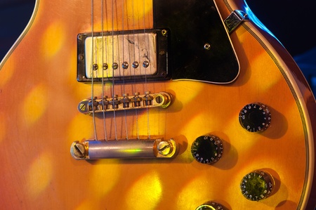 Picture of a vintage, classic electric guitar. Close up.の写真素材