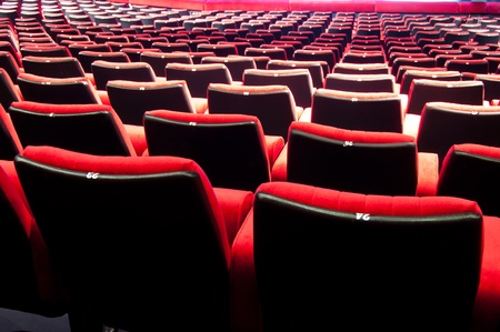 Empty theater auditorium cinema or conference hallのeditorial素材
