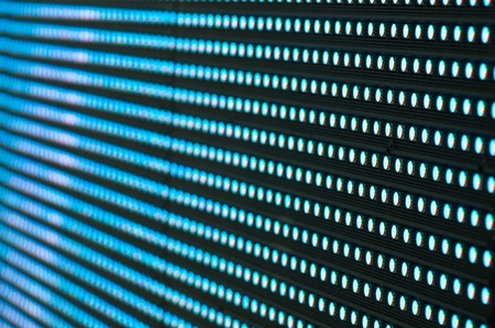 led lighting screen in blue colored effect.Selective focus. Shallow depth of field.の写真素材
