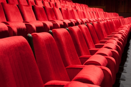 Empty red seats for cinema, theater, conference or concertの素材 [FY31015644838]