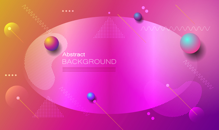 Minimal abstract 3d shape fluid and liquid gradient colorful background for layout, banner, poster, template, flyer. Vector modern graphic color design, Futuristic trendy dynamic pattern elementsのイラスト素材