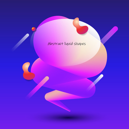 Minimal abstract 3d shape fluid and liquid gradient colorful background for layout, banner, poster, template, flyer. Vector modern graphic color design, Futuristic trendy dynamic pattern elementsのイラスト素材