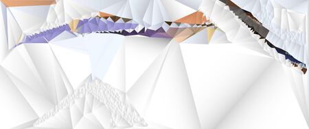 Illustration modern abstract polygon shape for wallpaper background. Vector image of graphic design, geometric pattern or polygonal with white color backgroundのイラスト素材