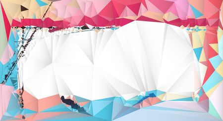 Illustration modern abstract colorful polygon shape background. Vector image of graphic design geometric pattern, polygonal for wallpaperのイラスト素材