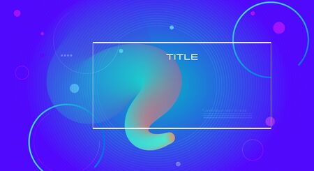 Abstract dynamic motion of liquid or fluid shape, pattern composition. Colorful gradient background. Vector modern graphic, minimal design elements for backdrop, poster, wallpaper, flyer, layoutのイラスト素材