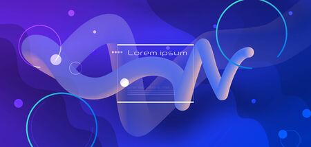 Minimal abstract 3D liquid or fluid shapes, gradient colorful background for layout, banner, poster,...