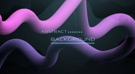 Minimal abstract 3D liquid or fluid shapes, dark color gradient background for layout, banner, poster, template, flyer. Vector modern graphic color design, Futuristic trendy dynamic pattern elementsのイラスト素材