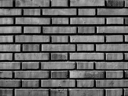 Brick wall texture black and white