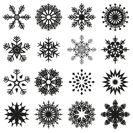 ice crystal vector setのイラスト素材