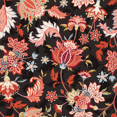seamless vector floral patternのイラスト素材