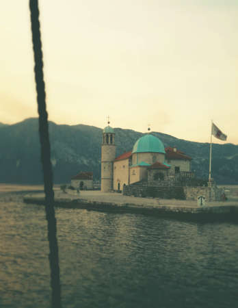 Beautiful church, Montenegro, Boka bayの写真素材