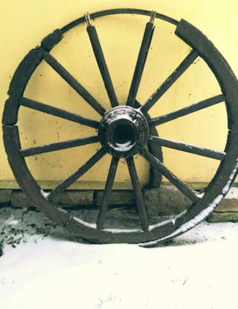 old wooden wheel