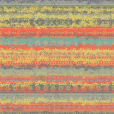 Seamless abstract, geometric pattern in ethnic style.のイラスト素材