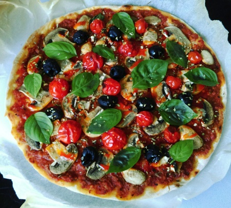 Vegan pizzaの写真素材