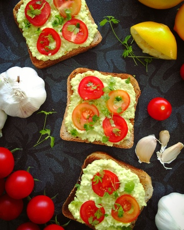 Avocado toastの写真素材