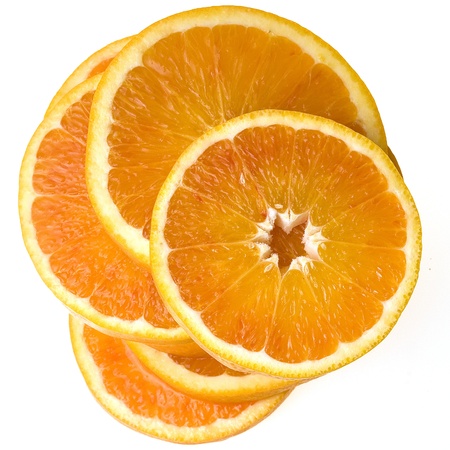 a pile of orange slicesの写真素材