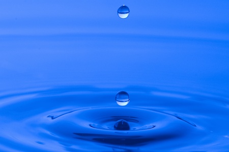 blue water dropの写真素材