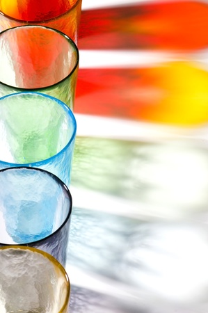 colorful murano glassesの写真素材