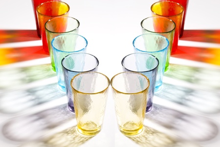 colorful murano glassesの写真素材
