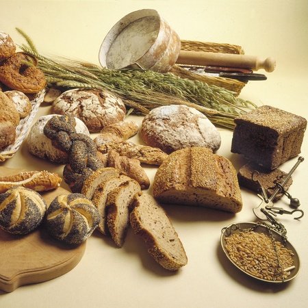 mixed brown bread compositionの写真素材