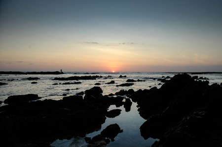 Rocks at the sunsetの写真素材