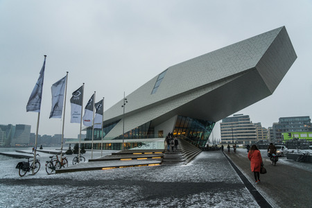 Eye museum in Amsterdam Wintertime, The Netherlands, February 10th 2017のeditorial素材