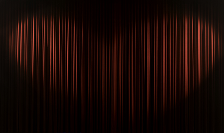 Red theater curtain closedの写真素材