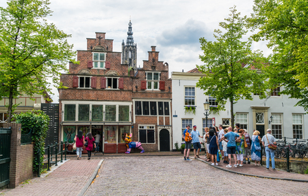 Amersfoort, the Netherlands July 22 2017: Tourist are guided through the old city of Amersfoortのeditorial素材