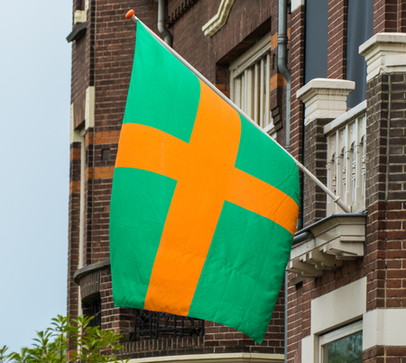 Local Flag of the city Of Nijmegen, the Netherlandsのeditorial素材
