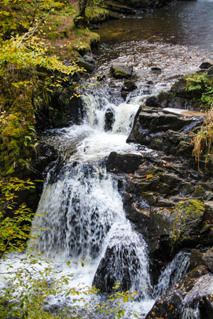 Small waterfall in the forrest of the Dordogne in Franceのeditorial素材