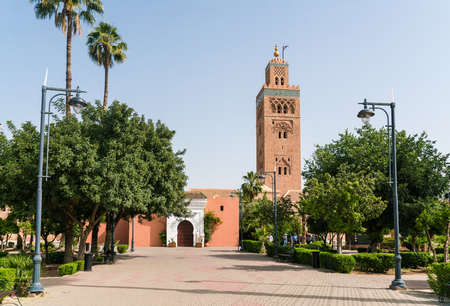 Marrakech, Morocco May 18, 2017: Minaret of the Koutoubia Mosqueのeditorial素材