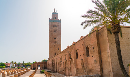 Marrakech, Morocco May 18, 2017: Minaret of the Koutoubia Mosqueのeditorial素材