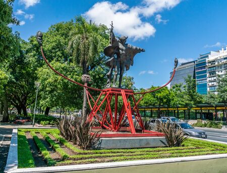 Buenos Aires, Argentina - January 20th 2019, Peace of art on  avenidos 9 de julioのeditorial素材