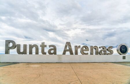 Punta Arenas, Chile landmark for tourist at the harbour of townのeditorial素材