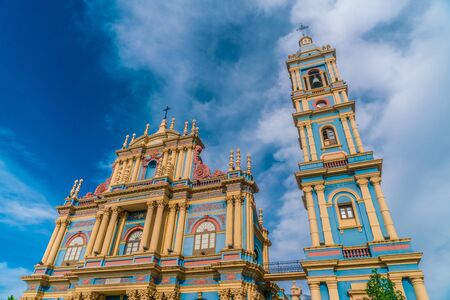 Part of the old Catholic church Iglesa la Vine, Iglesia de la Candelaria in the center of Salta, Argentinaのeditorial素材