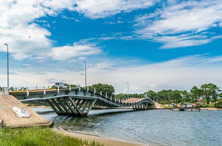 Puente de la Barra (Leonel Viera Bridge) just ouside of Punta Del Este, Uruguay, January 28th 2019のeditorial素材