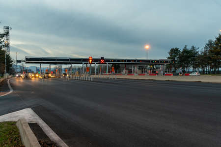 Lyon, France 3rd January 2020 - People crossing the Saone River on the Passarelle St. Georges (gangway Saint George) bridgeのeditorial素材