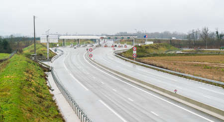 Metal bridge crossing the Saone rive at Le Beauchet in the center part of Franceの写真素材