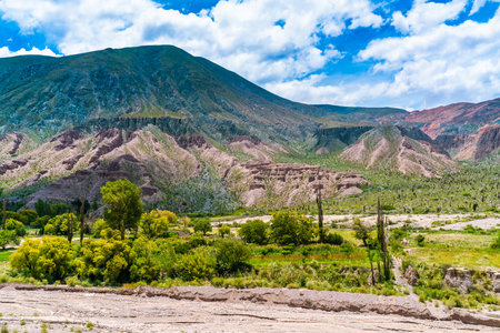 Colorfull mountains at the Parque Nacional Los Cardones (National Park) in the Salta Provence , Argentinaの写真素材