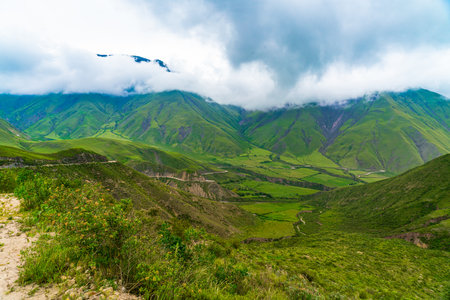 Colorfull mountains at the Parque Nacional Los Cardones (National Park) in the Salta Provence , Argentinaの写真素材