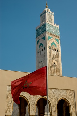 Mosque Hassan II in Casablanca, Moroccoの写真素材