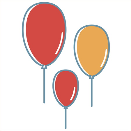 Ballon icon. Thin line vector ballon peefect for web and mobile applications, can be used as logo, pictogram, icon, infographic element. Vector Illustration.のイラスト素材