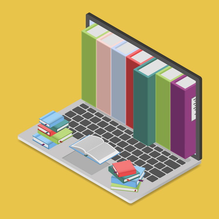 Online books shopのイラスト素材