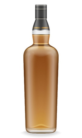 Realistic whiskey bottlesのイラスト素材
