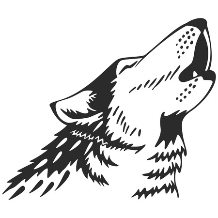 Wolfs vector headsのイラスト素材